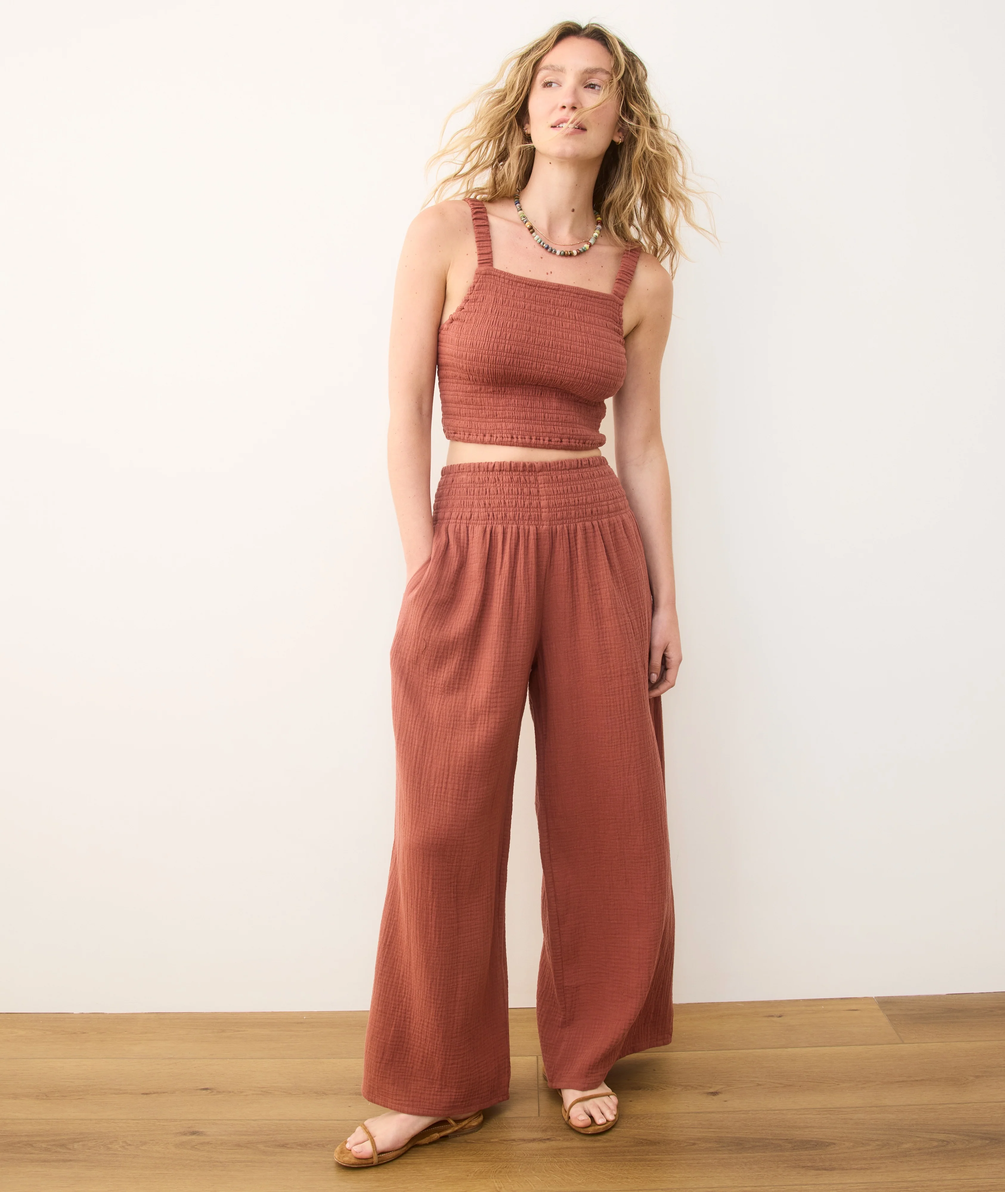 Sophia Double Cloth Palazzo Pant - Image 6